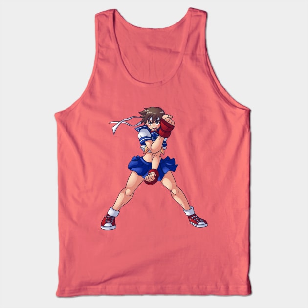 Sakura from STREET FIGHTER Tank Top by IanDimas